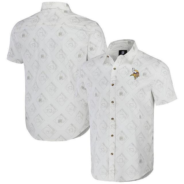 Mens NFL x Darius Rucker Collection by Fanatics Minnesota Vikings Woven Short Sleeve Button Up Shirt Product Image