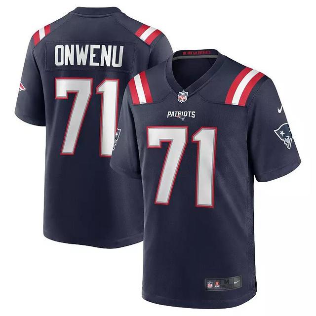 Mens Nike Mike Onwenu New England Patriots Team Game Jersey Blue Product Image