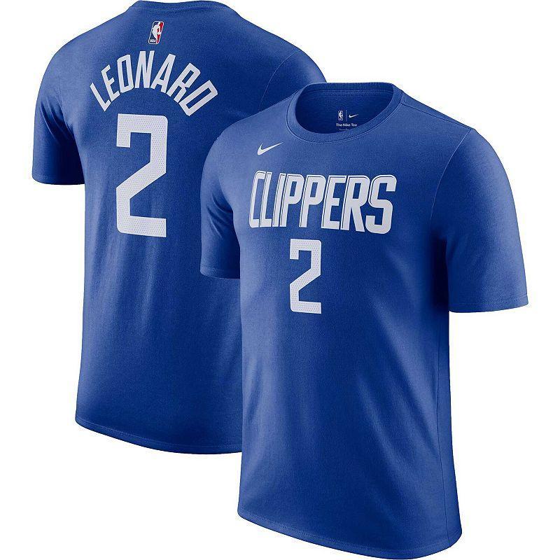 Mens Nike Kawhi Leonard Royal La Clippers Icon 2022/23 Name and Number Performance T-shirt Product Image