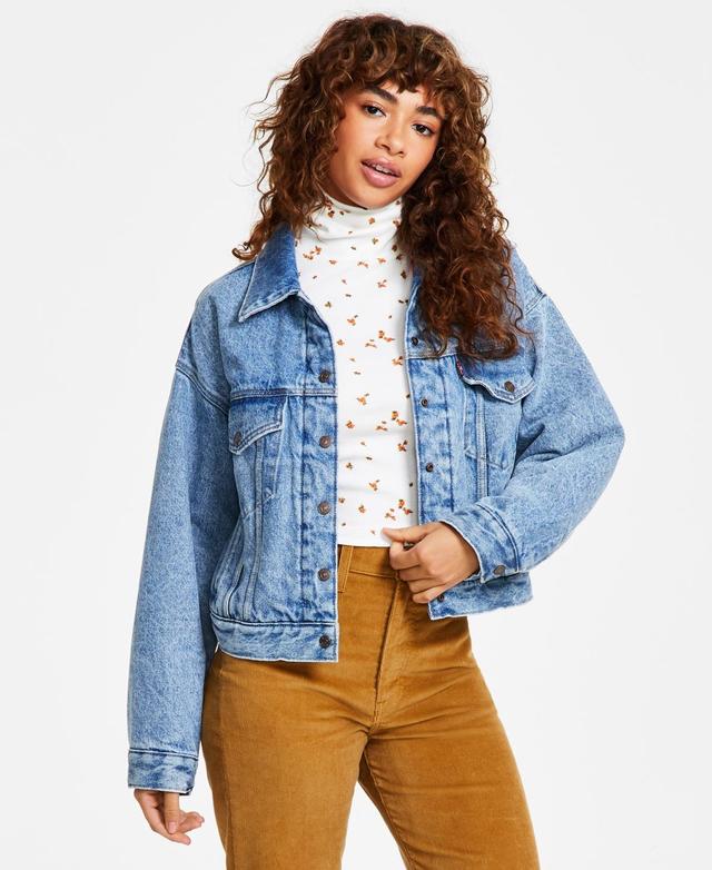 Levis Womens Padded Cotton Long-Sleeve Trucker Jacket Product Image