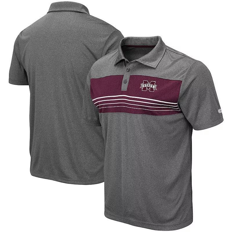 Mens Colosseum Heathered Charcoal TCU Horned Frogs Smithers Polo Product Image