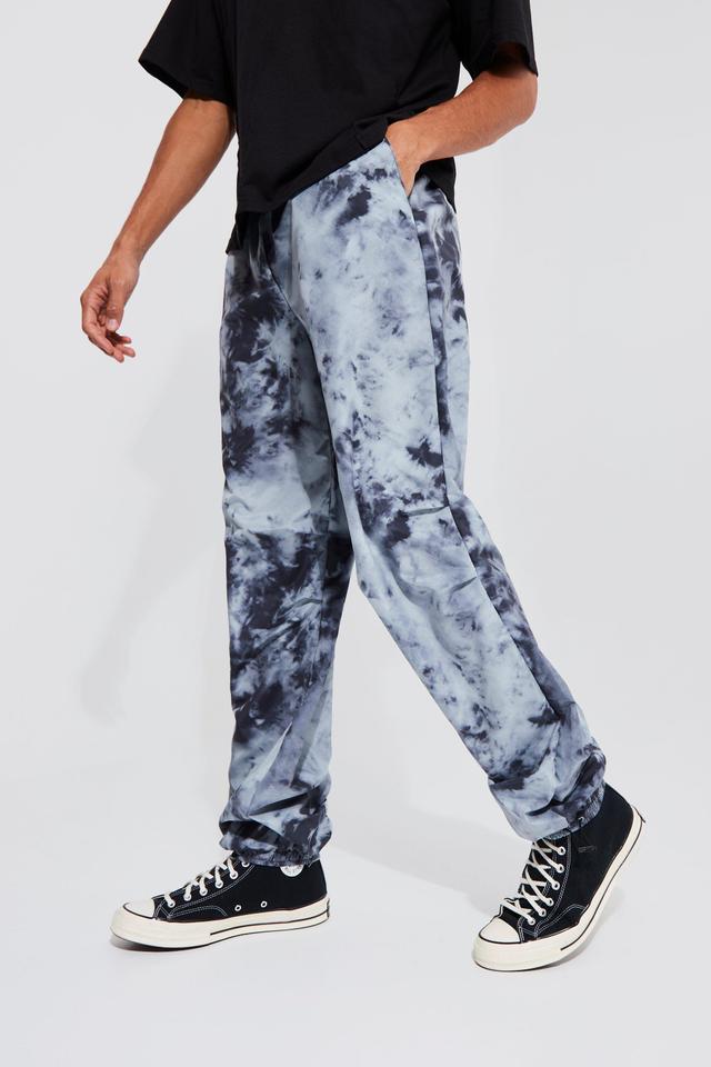 Tall Baggy Tie Dye Parachute Pants | boohooMAN USA Product Image