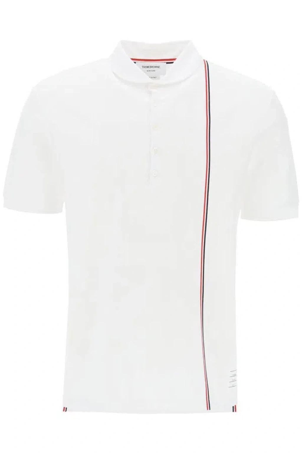 THOM BROWNE Polo Shirt In White Product Image