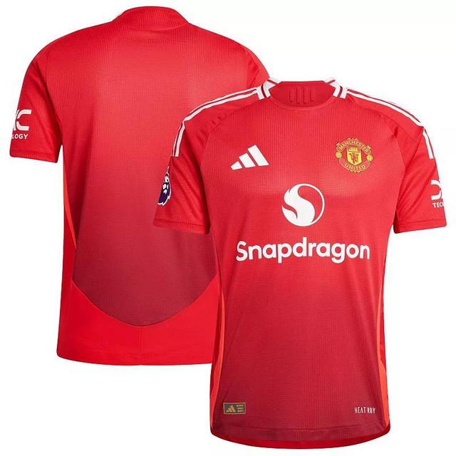 Mens adidas Red Manchester United 2024/25 Home Authentic Patch Jersey Product Image