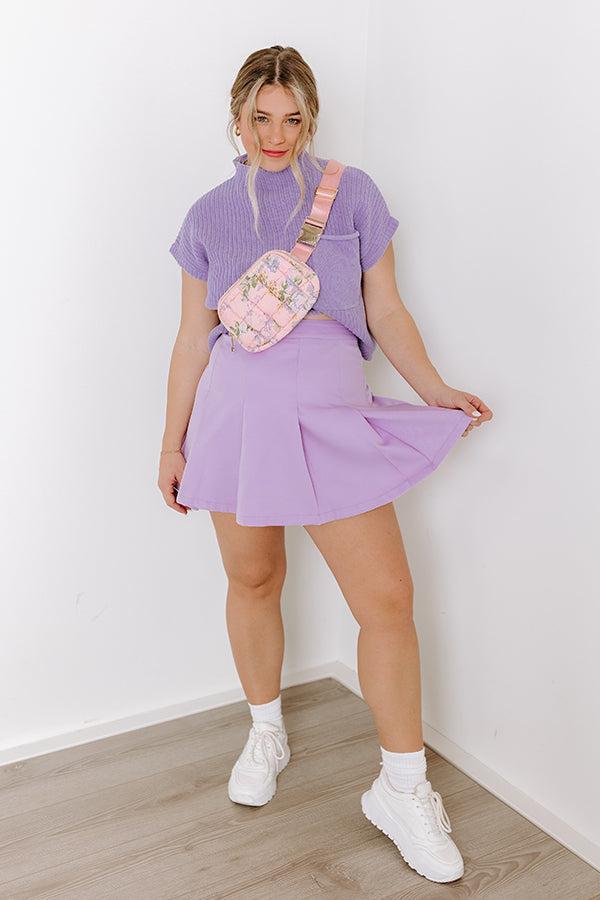 Clever Moment Skirt In Lavender Product Image