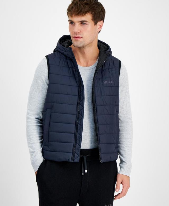 Hugo by Hugo Boss Mens Barvino2435 Slim-Fit Quilted Full-Zip Liner Vest - Red Product Image