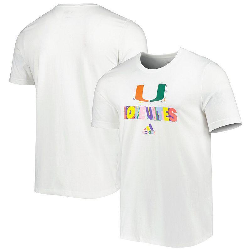 Mens adidas Miami Hurricanes Pride Fresh T-Shirt Product Image