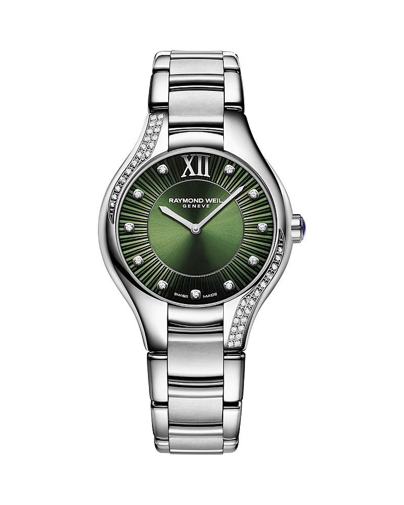 Raymond Weil Womens Swiss Noemia Diamond (1/4 ct. t.w.) Stainless Steel Bracelet Watch 32mm Product Image