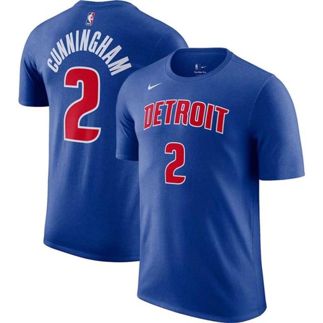 NIKE Men's  Cade Cunningham Blue Detroit Pistons Icon 2022/23 Name And Number Performance T-shirt Product Image