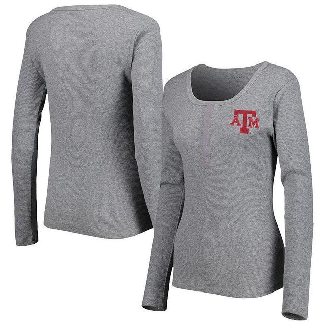 Womens Gray Texas A&M Aggies Harper Henley Long Sleeve T-Shirt Product Image