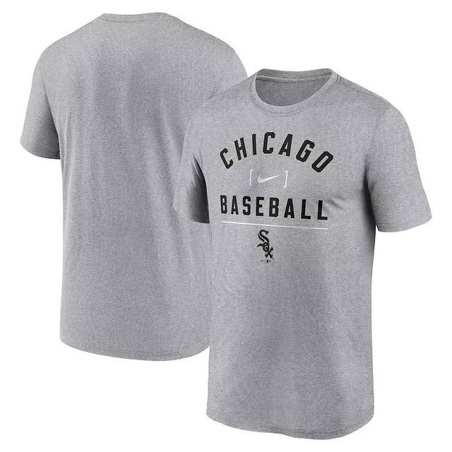 Mens Nike Heather Charcoal Chicago White Sox Arch Baseball Stack Performance T-Shirt Product Image