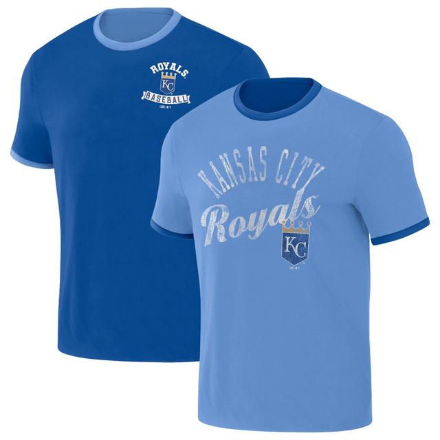 Mens Darius Rucker Collection by Fanatics Royal/Light Kansas City Royals Two-Way Ringer Reversible T-Shirt Product Image