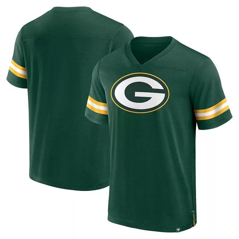 Mens Fanatics Branded Bay Packers Jersey Tackle V-Neck T-Shirt Product Image