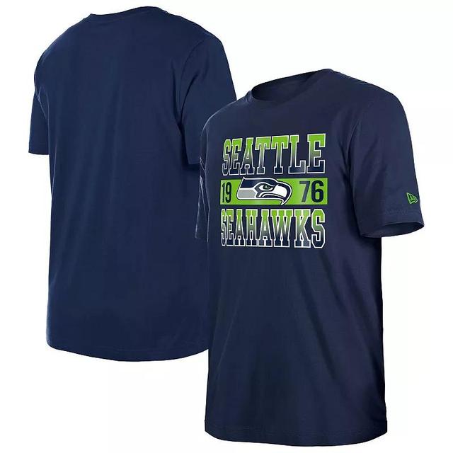 Mens New Era College Navy Seattle Seahawks City T-Shirt Product Image