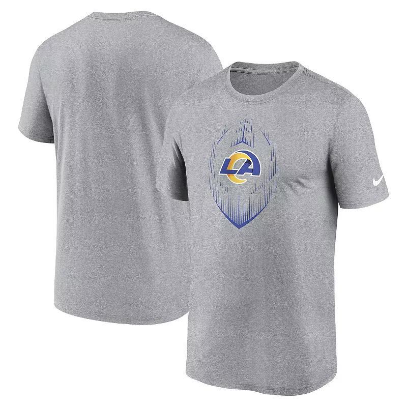 Mens Nike Heather Gray Los Angeles Rams Primetime Legend Icon Performance T-Shirt Product Image