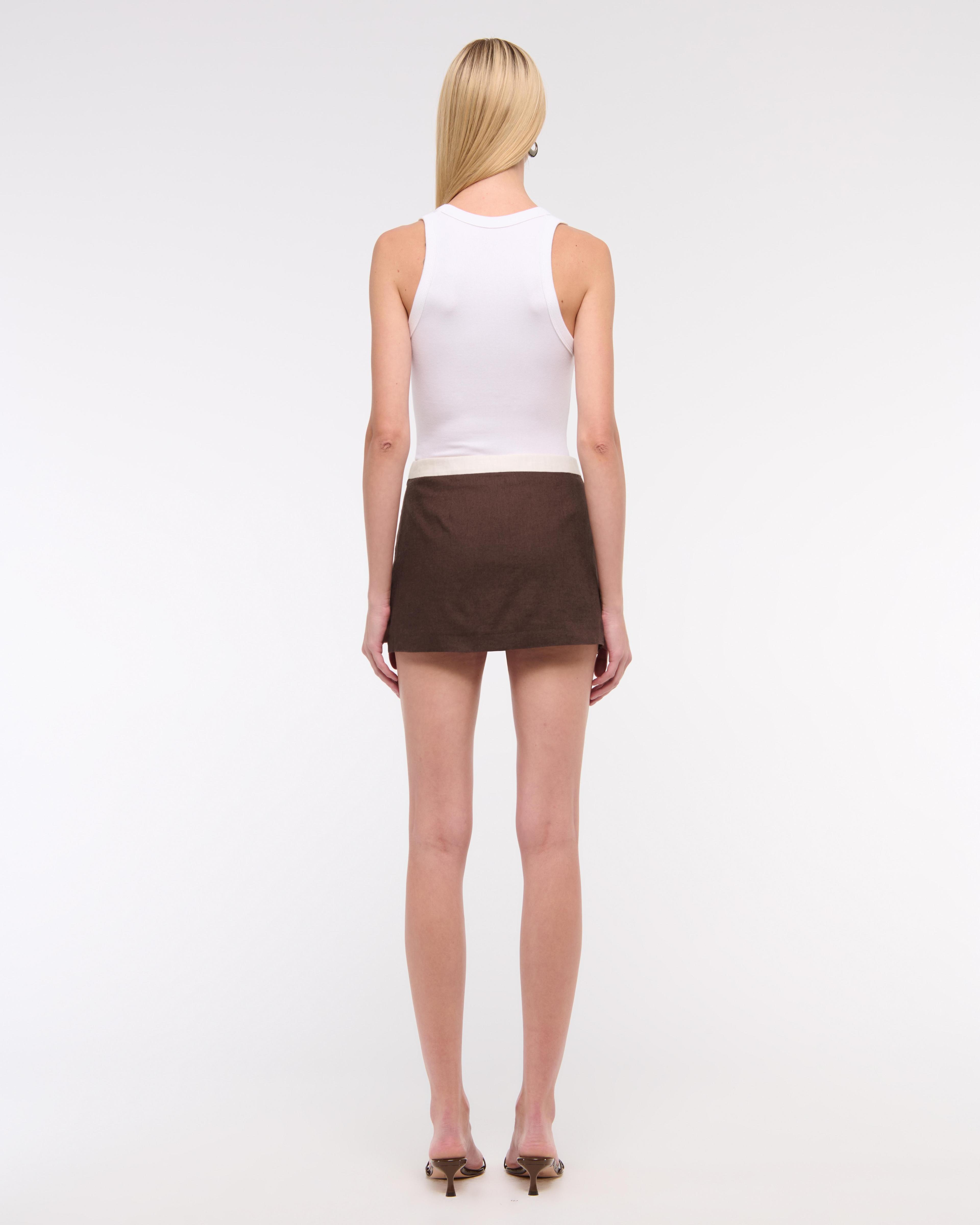 Mid Rise Wrap Mini Skort Product Image