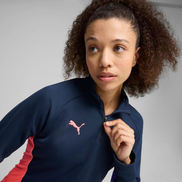 PUMA individualBLAZE Quarter-Zip Top Women in Dark Blue Product Image