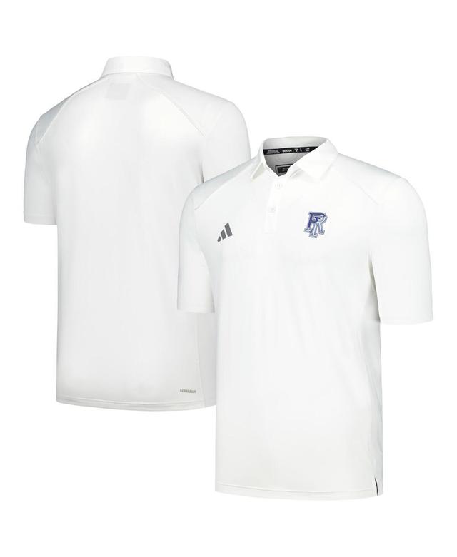 Mens adidas White Rhode Island Rams Classic AEROREADY Polo Product Image