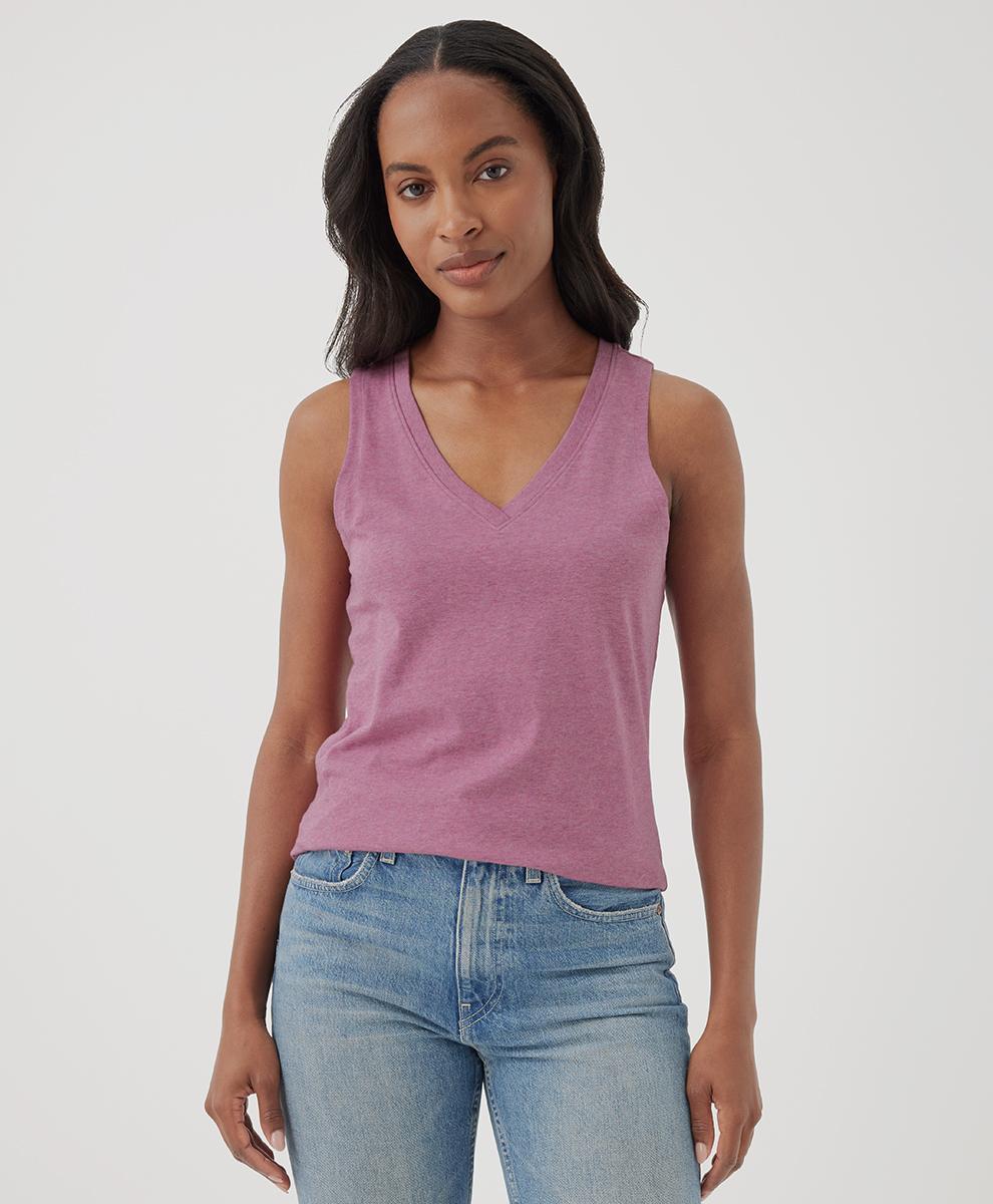 Womens Softspun V-Neck Tank L Product Image