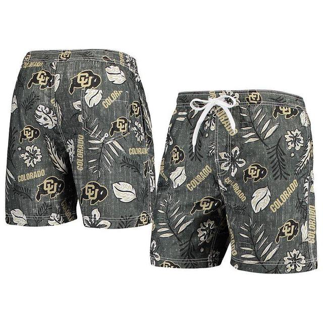 Mens Wes & Willy Colorado Buffaloes Vintage Floral Swim Trunks Product Image