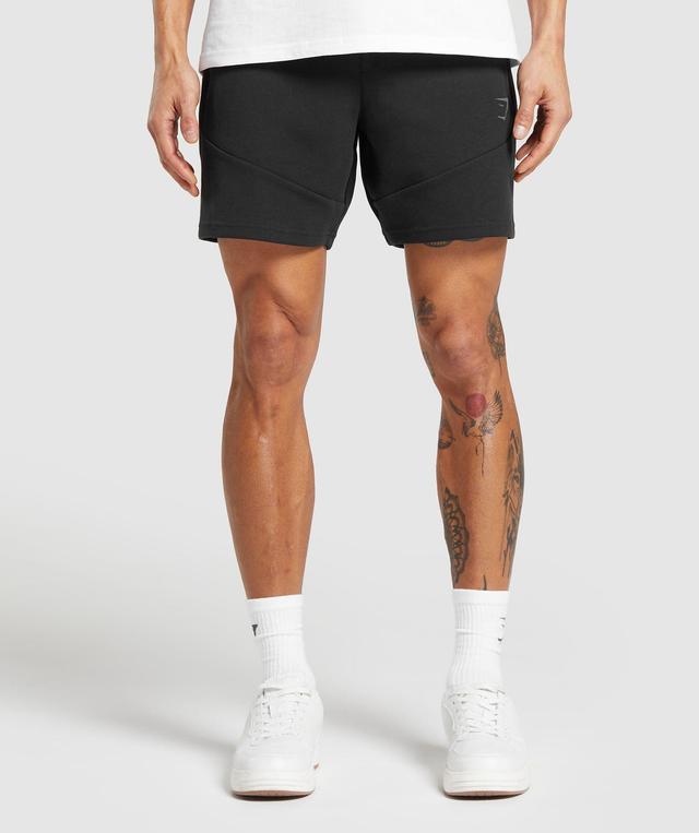 Gymshark Interlock Tech 6" Shorts - Black Male Product Image