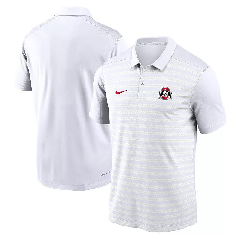 Nike Mens Scarlet Ohio State Buckeyes 2024 Early Season Coaches Sideline Performance Polo Shirt Product Image