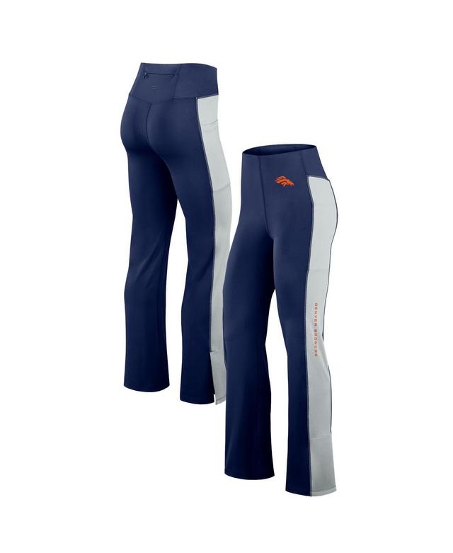 Fanatics Womens Navy Denver Broncos Studio Fitted Flared Leggings Product Image