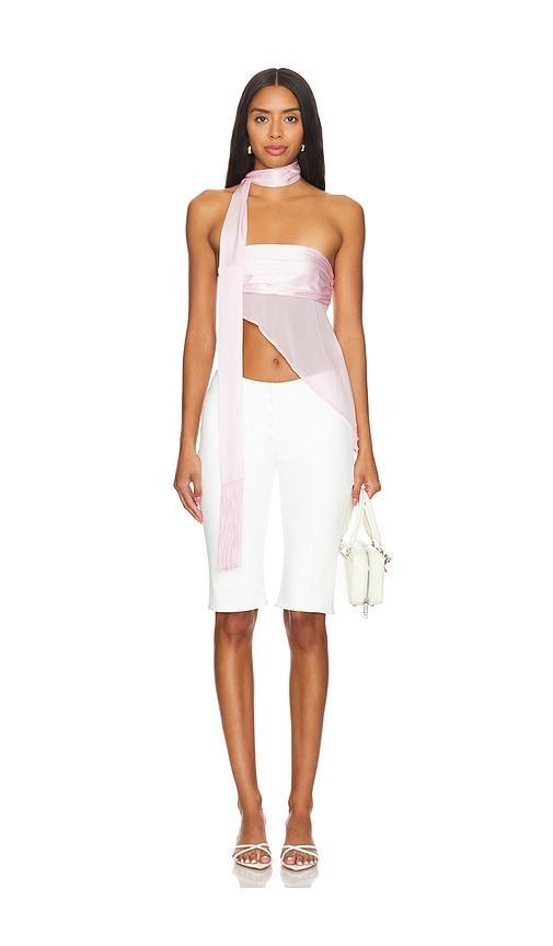 Tube Top With Skinny Scarf Product Image