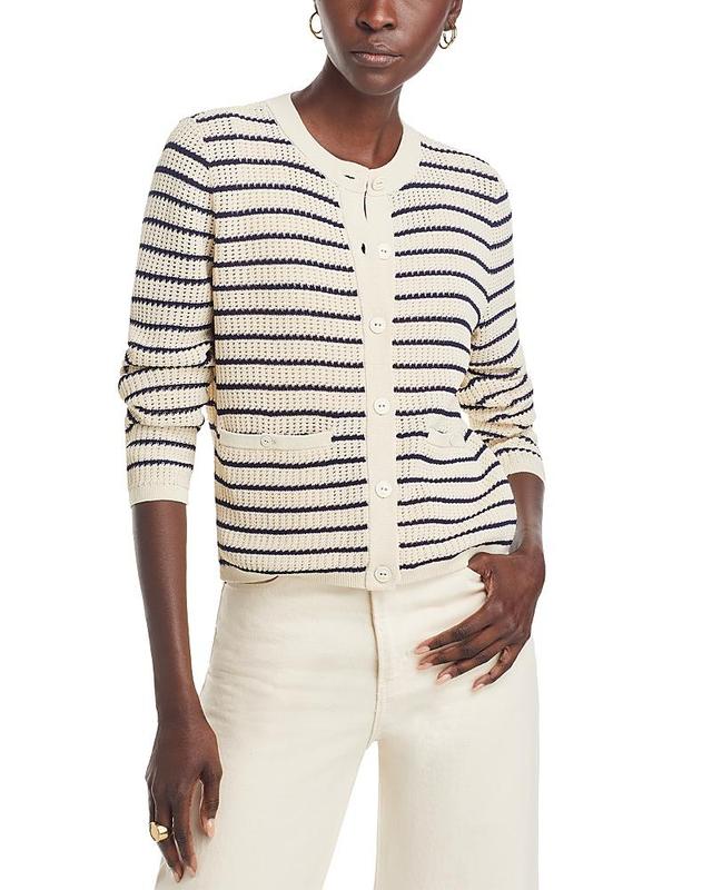 Womens Viola Cotton-Blend Stripe Cardigan Product Image