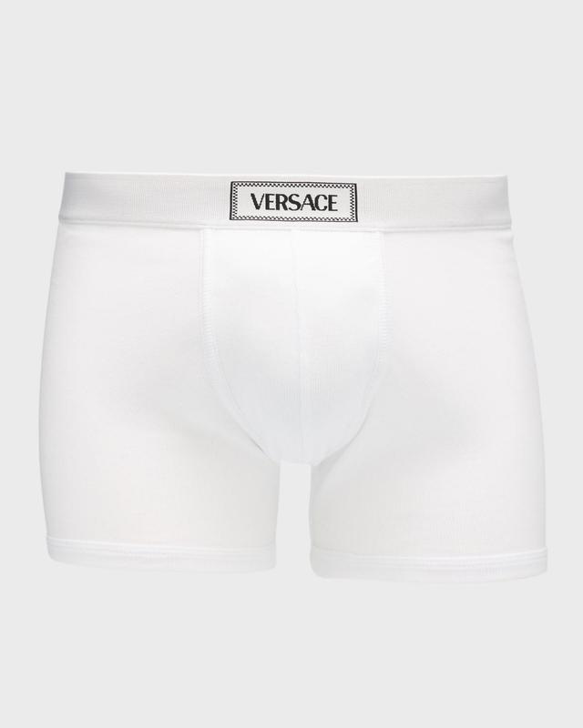 Mens Ribbed Cotton Logo Boxer Briefs Product Image