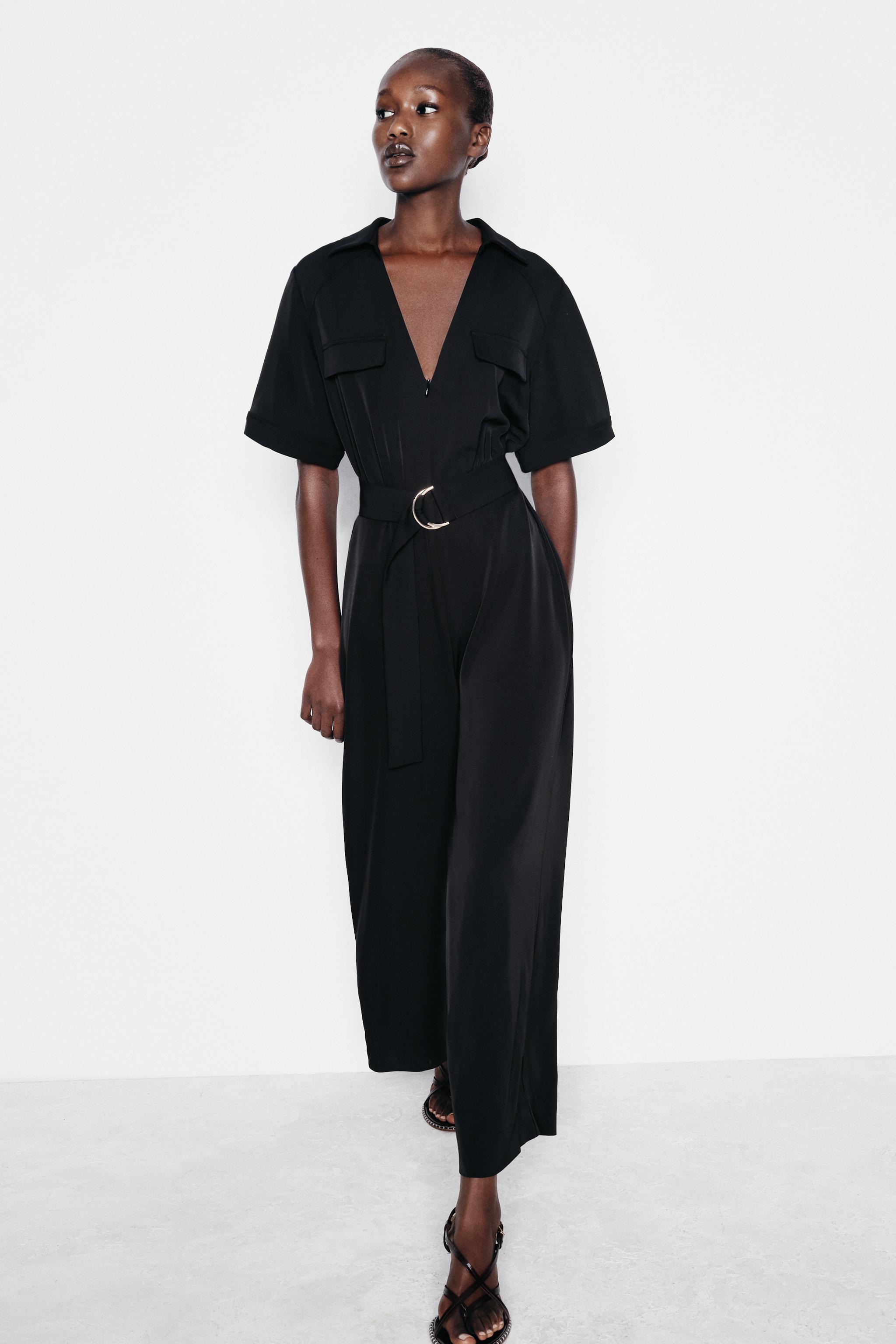 FLOWY JUMPSUIT WITH BELT Product Image