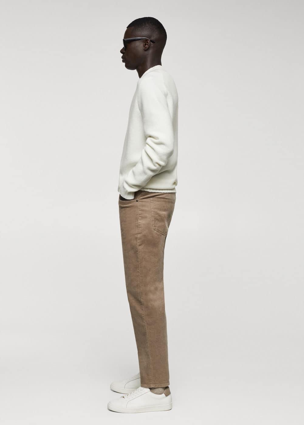 MANGO MAN - Micro-corduroy slim-fit pants beigeMen Product Image