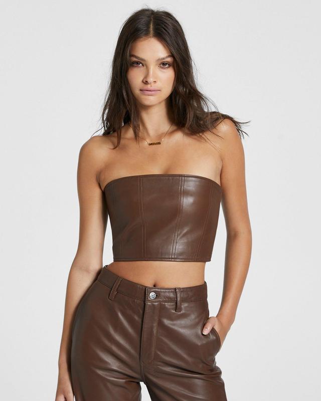 CROSSIN BUSTIER TOP CHOCOLATE Female Product Image