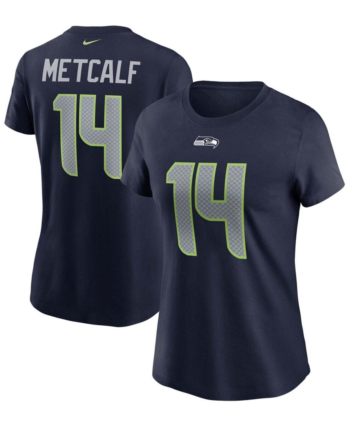 Womens Dk Metcalf College Navy Seattle Seahawks Name Number T-shirt Product Image