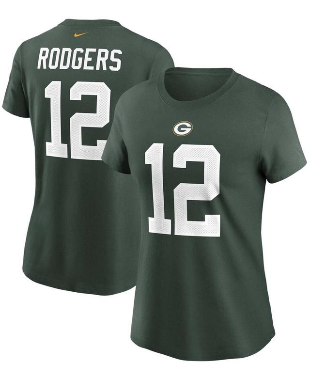 Womens Aaron Rodgers Green Green Bay Packers Name Number T-shirt Product Image