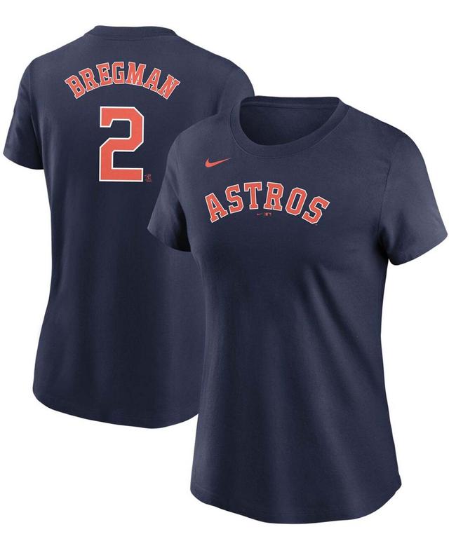 Womens Alex Bregman Navy Houston Astros Name Number T-shirt Product Image