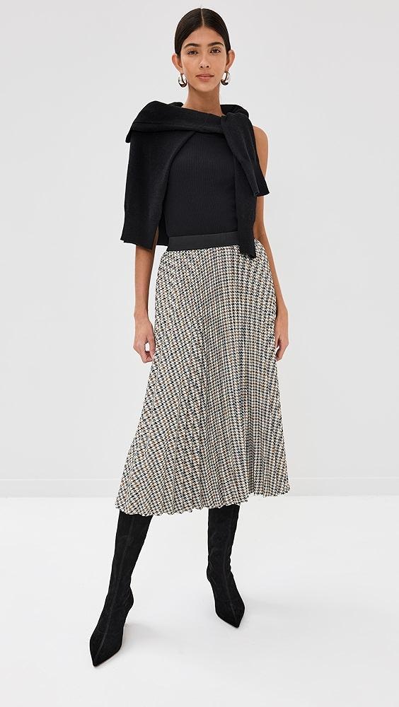 Stella Jean Pied De Poule Pleated Skirt | Shopbop Product Image