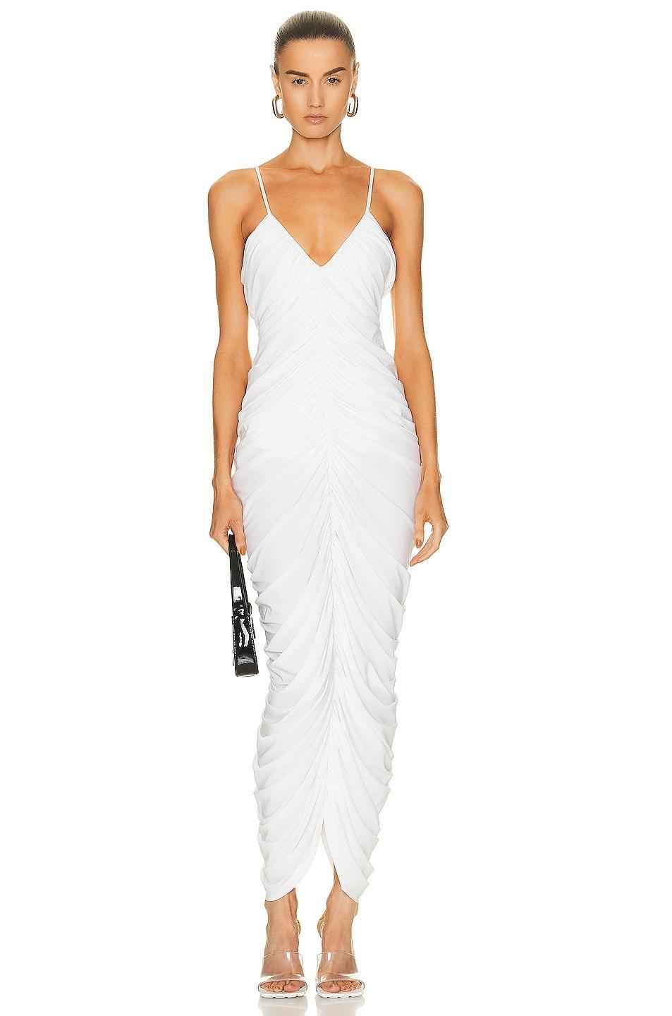 Norma Kamali Slip Diana Gown White. (also in L, M, S, XS). Product Image