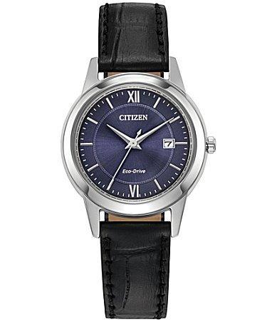 Citizen Womens Classic Three Hand Black Leather Strap Watch Product Image