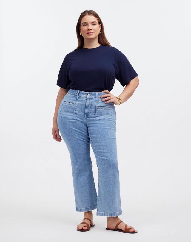 Plus Curvy Kick Out Crop Jeans in Penman Wash: Patch Pocket Edition Product Image