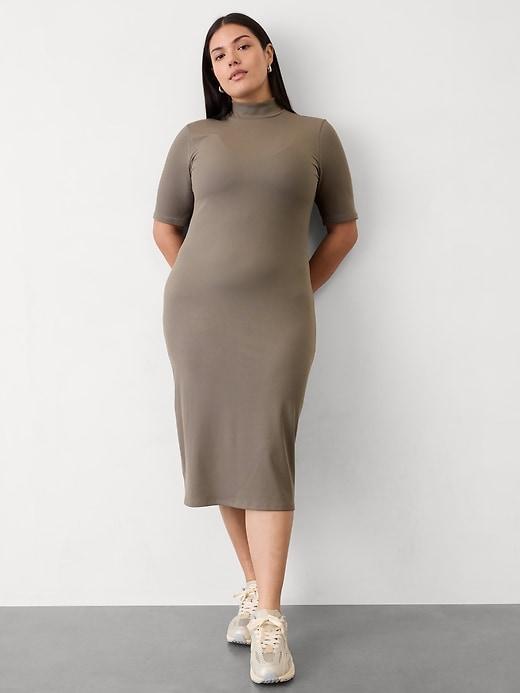 Signature Rib Mock Neck Dress Product Image