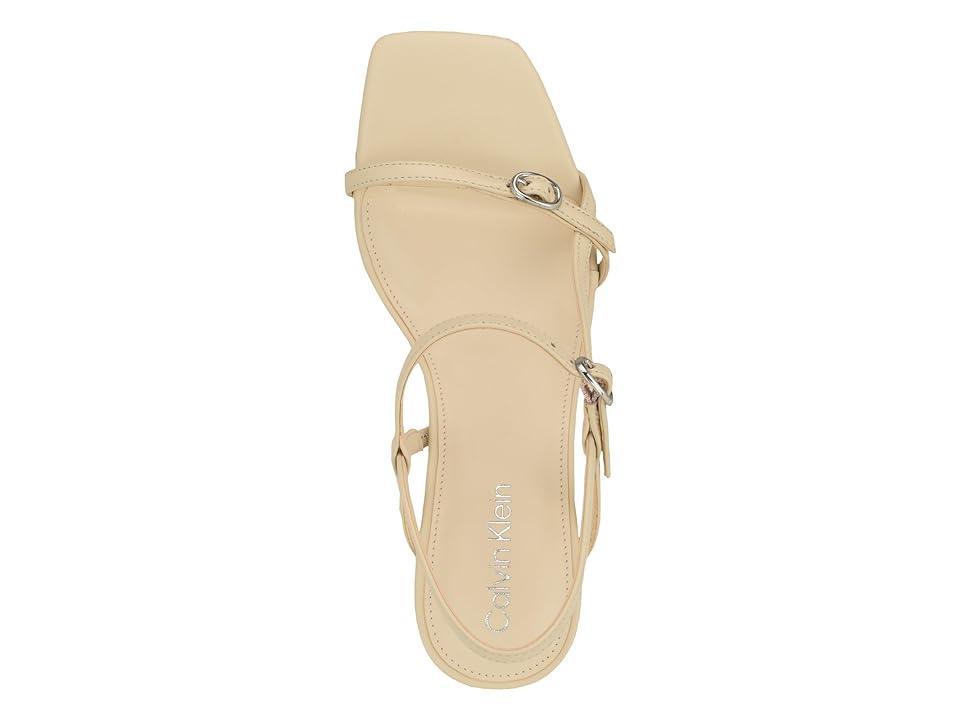 Calvin Klein Linella (Ivory Leather) Women's Sandals Product Image