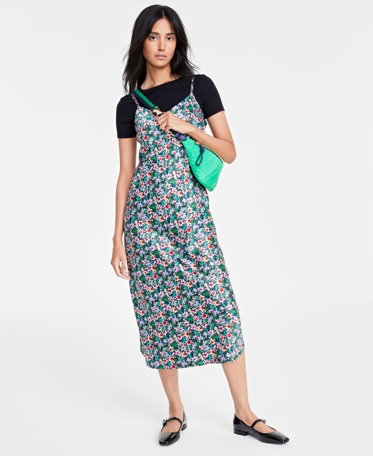 On 34th Womens Satin Midi Slipdress, Created for Macys Product Image