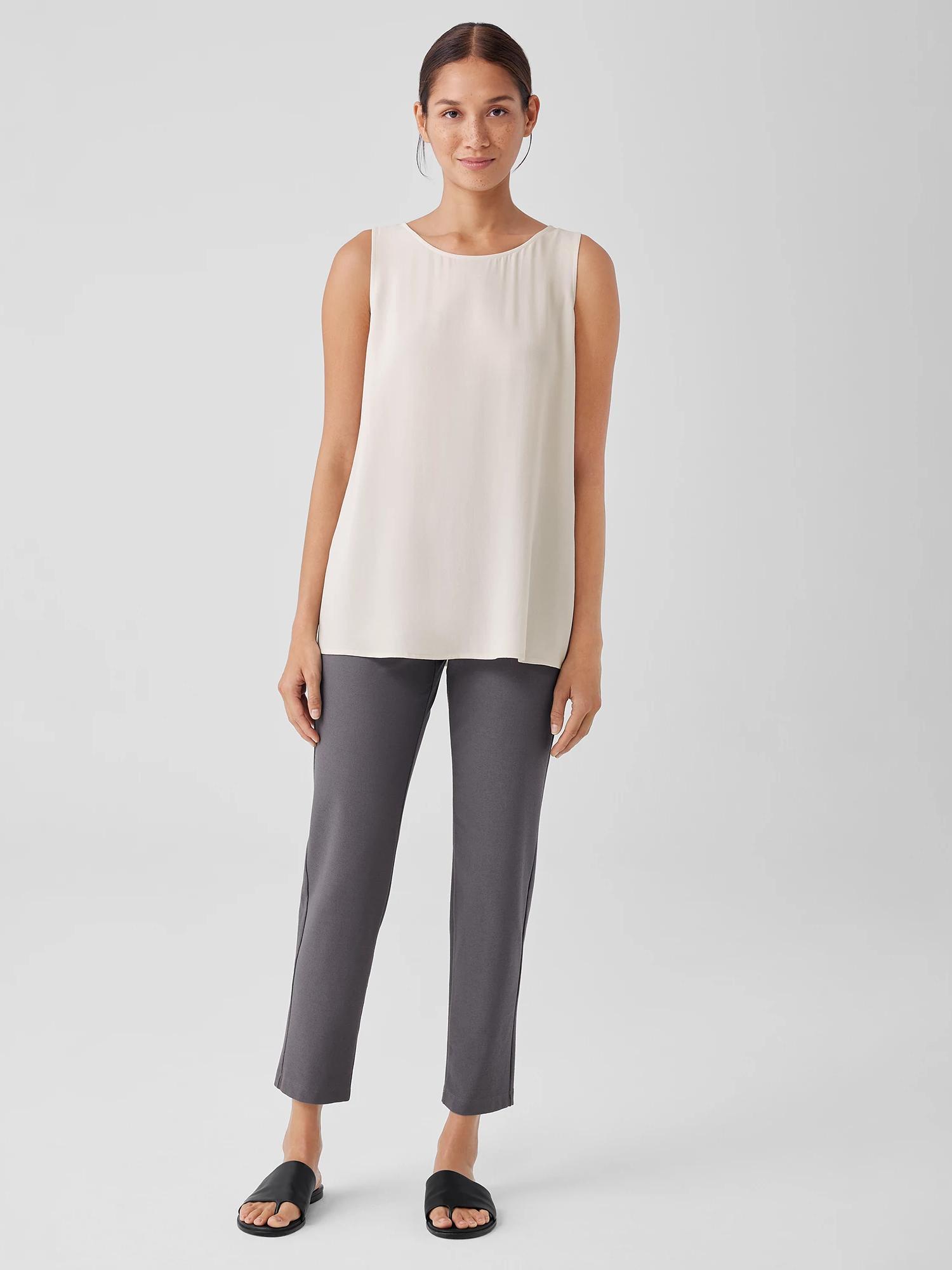 EILEEN FISHER Washable Stretch Crepe Pantfemale Product Image