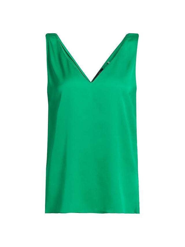 Womens Sailor Stretch-Silk Sleeveless Blouse Product Image