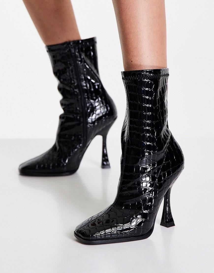 Glamorous heeled sock boot Product Image