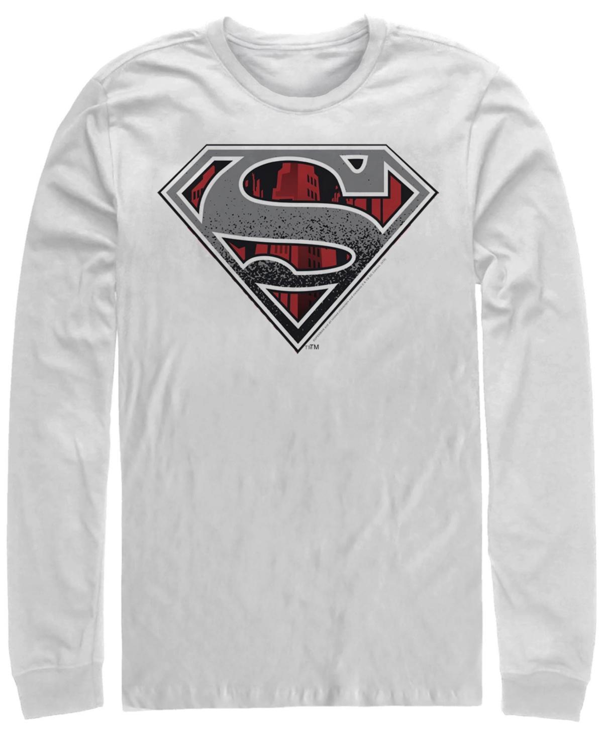 Fifth Sun Mens Superman Concrete Logo Long Sleeve Crew Tee Product Image