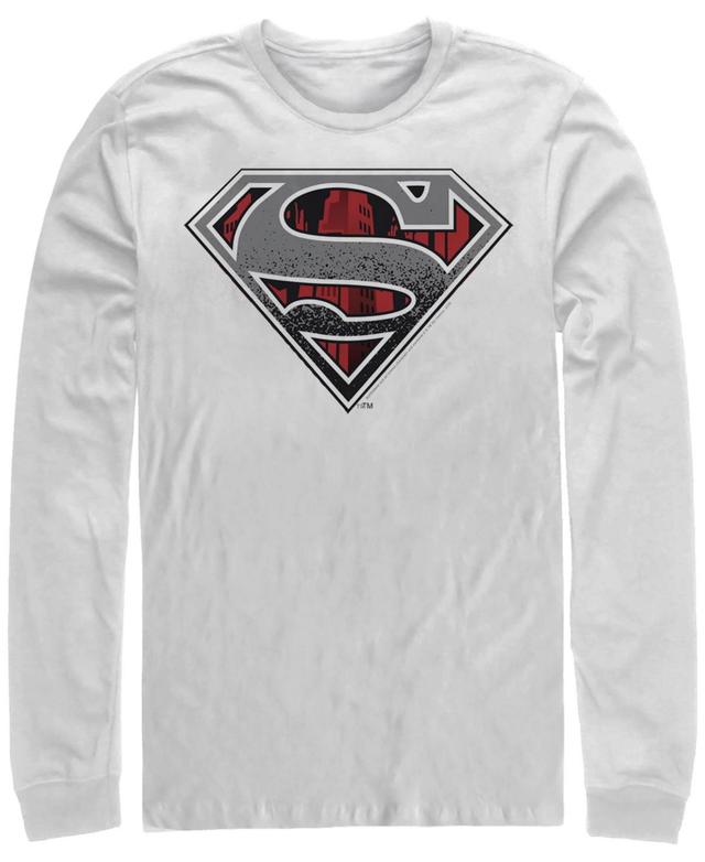 Fifth Sun Mens Superman Concrete Logo Long Sleeve Crew Tee Product Image