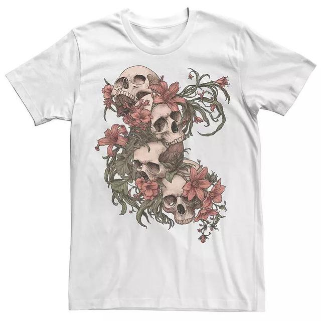 Mens Garden of Skulls Flowers Graphic Tee Product Image