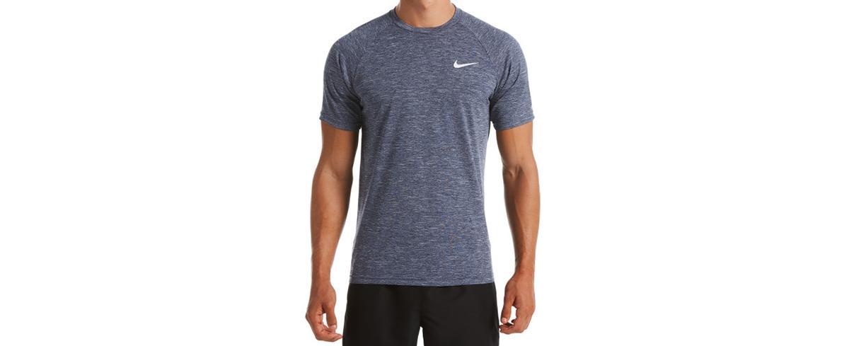 Nike Mens Big & Tall Hydroguard Moisture-Wicking Heather Rash Guard Product Image